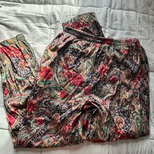 Neiman Marcus Multicolor Paisley Track Pants